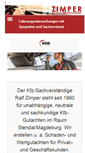 Mobile Screenshot of kfz-sv-zimper.de